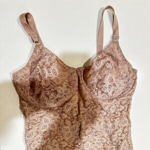 Vintage Mauve Pink Lace Bodysuit